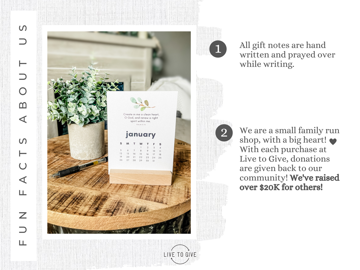 2025 Watercolor Bible Quote Desk Calendar